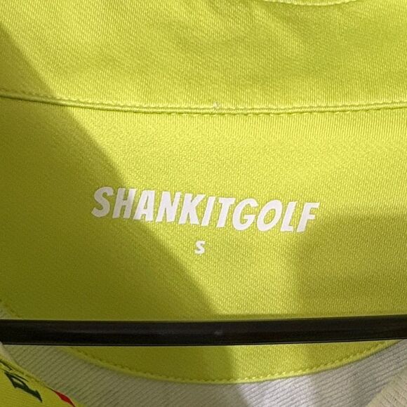NWOT SHANKITGOLF Lime Green Men's 1/4 Zip-Up Plastered Long Sleeved Pull Over - Picture 2 of 6